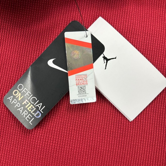 Oklahoma Sooners X Air Jordan Thermal Shirt Mens Small Waffle Knit Fleece Lined - Picture 5 of 7